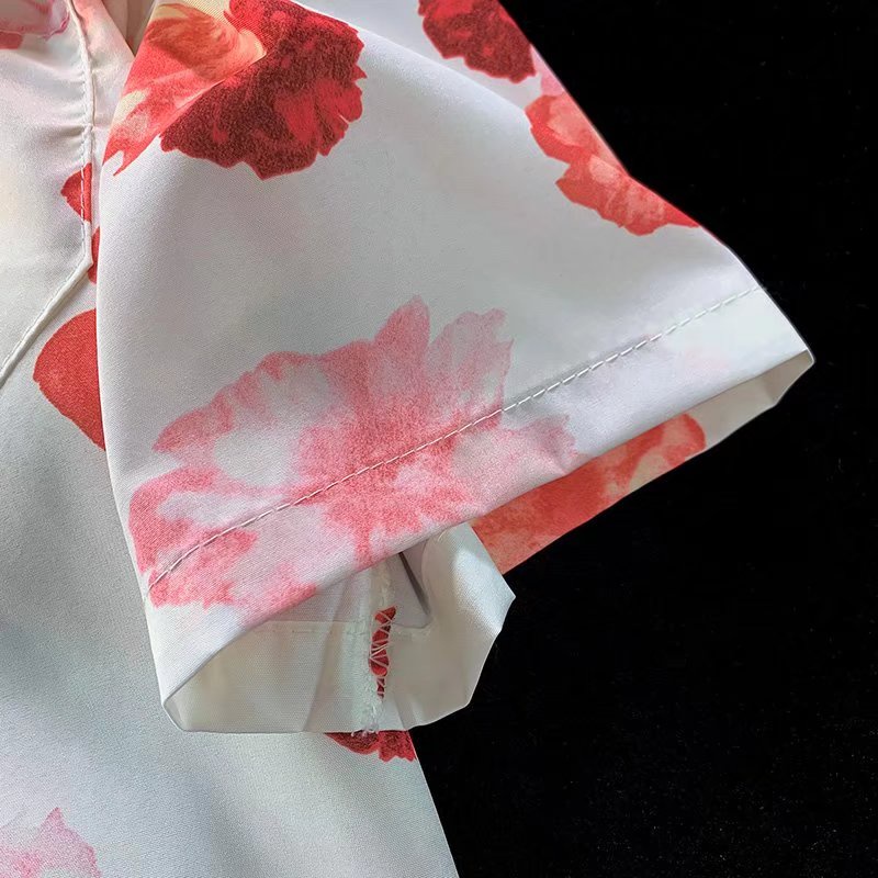 Áo Sơ Mi Tay Ngắn Họa Tiết Hoa Phong Cách Thời Trang Hàn Quốc Cho Nam