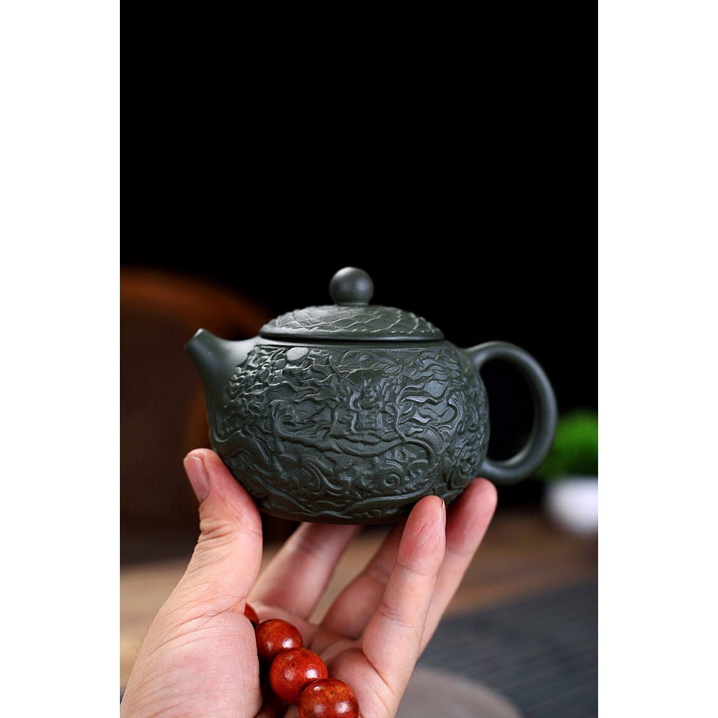 Ấm Tử Sa Nghi Hưng Tây Thi Long Tường 230 ml (Lục Nê Dân Quốc)