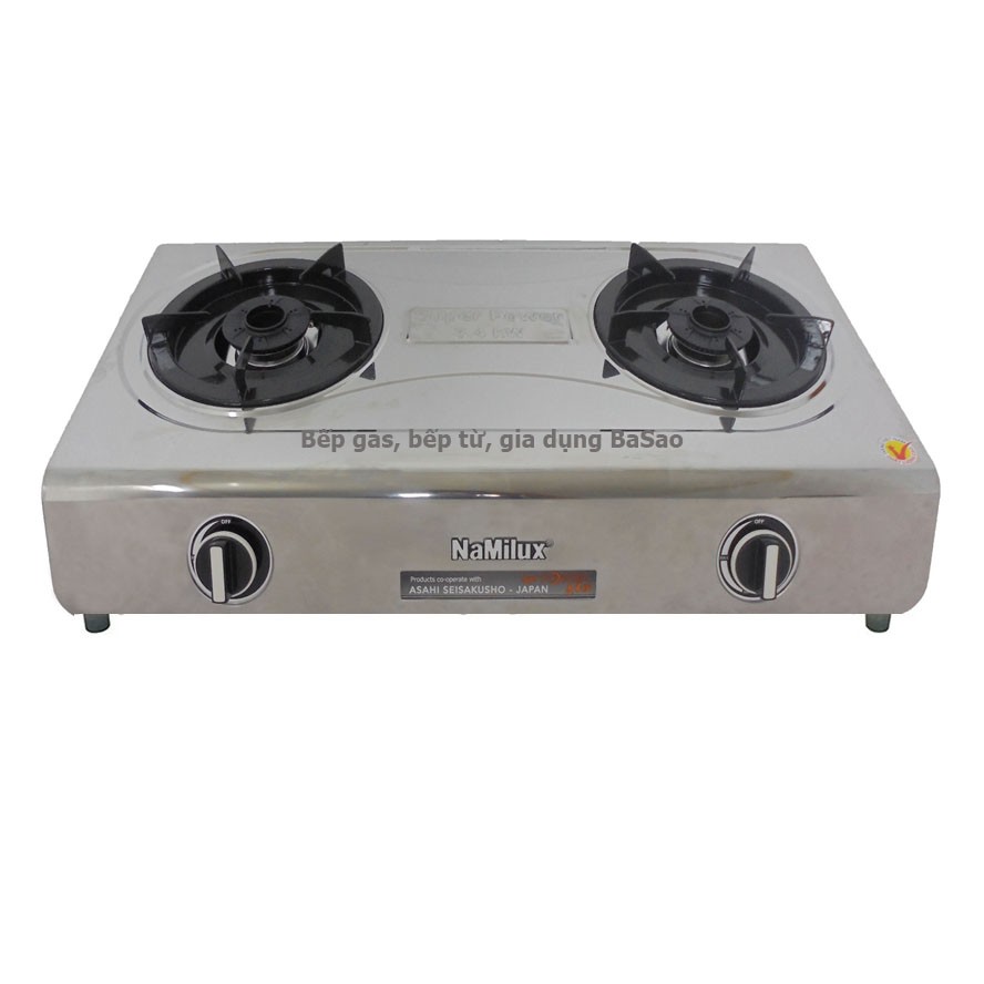 Bếp Gas Mặt Inốc Namilux DL2163APS Chính Hãng, Kiềng Bếp Rời Dễ Vệ Sinh
