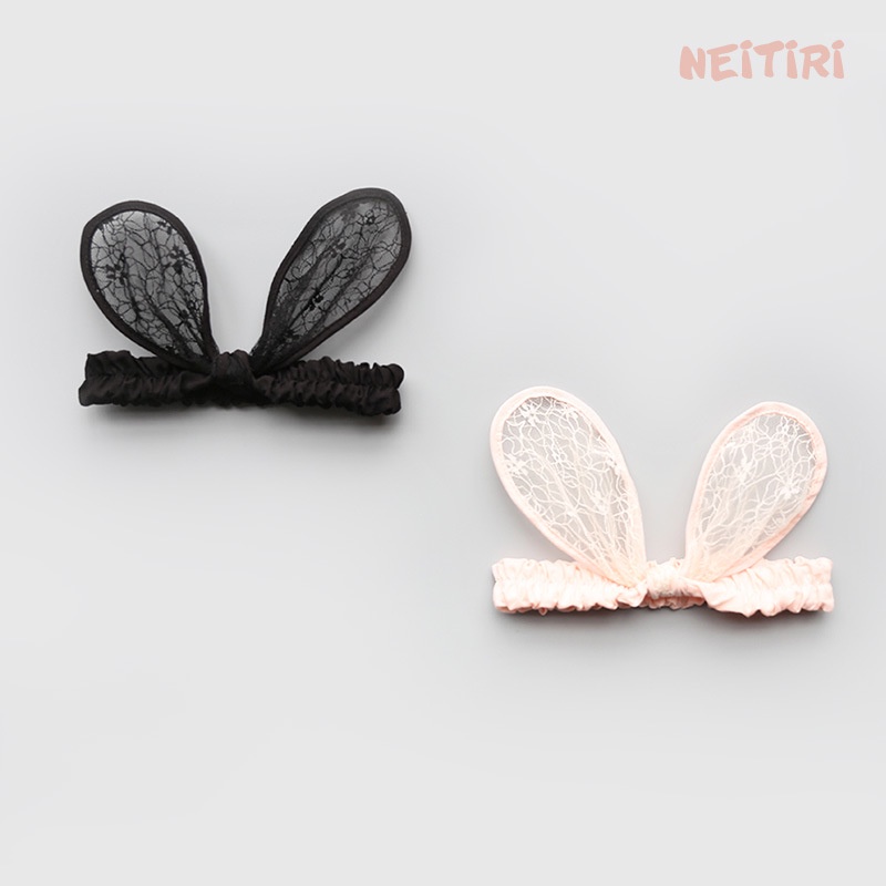 Băng đô tubarn ren tai thỏ 2 màu cho bé gái đáng yêu