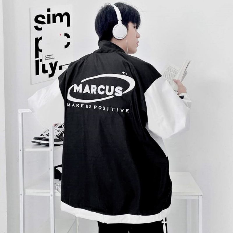 Áo khoác dù MARCUS jacket 2 lớp unisex - Áo khoác Ullzang Basic có form rộng XL - LP.STORE