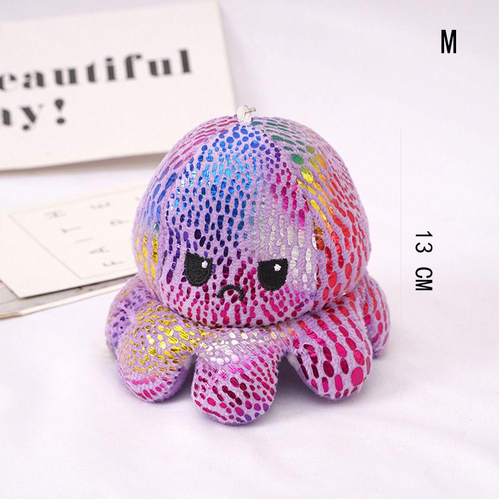 Mặt Dây Chuyền Hai Mặt Hình Bạch Tuộc Bằng Lông Nhung Thay Đổi Màu Sắc Độc Đáo