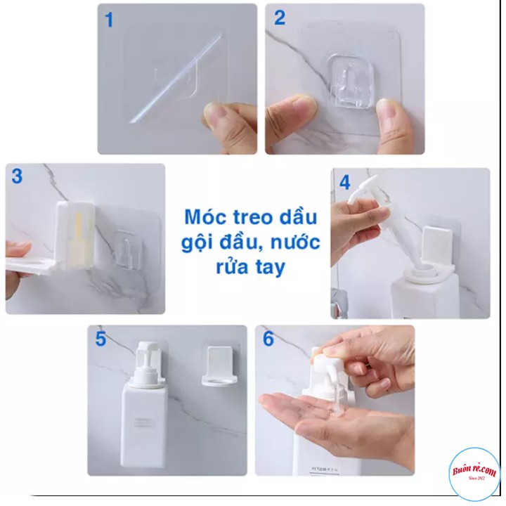 Móc Treo Dán Tường Sữa Tắm, Dầu Gội Đầu, Nước Rửa Tay,... Nhỏ Gọn 00779