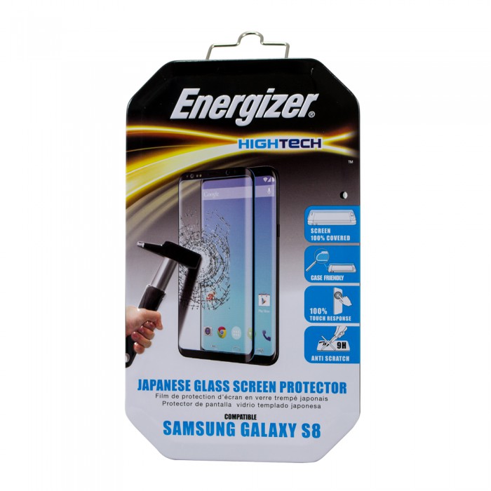 Miếng dán cường lực full viền Energizer cho Samsung Galaxy S8 - ENHTTGCUS8CF