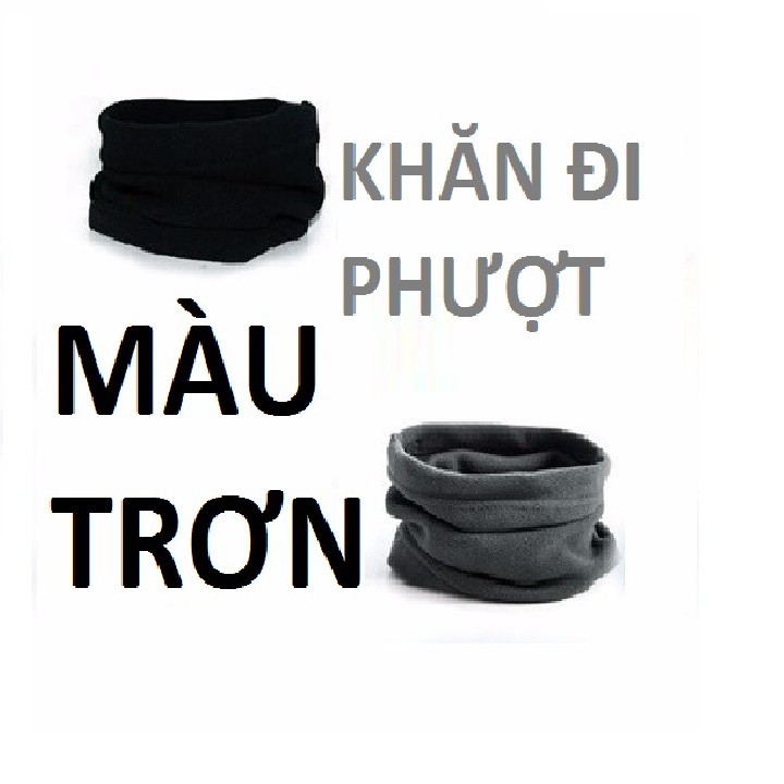 KHĂN ĐI PHƯỢT MÀU ĐEN TRƠN