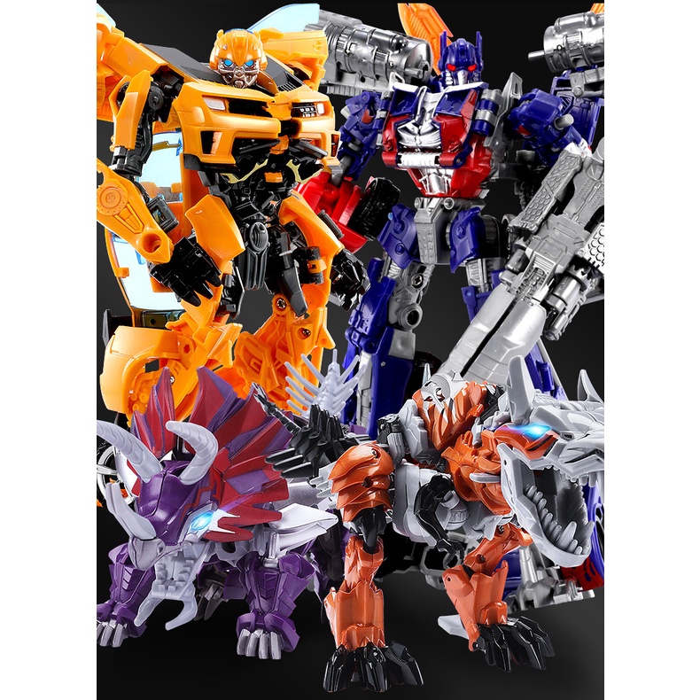 Robot biến hình ôtô Transfomer cao 22cm Optimus Prime lắp ráp thành robot hoặc ô tô