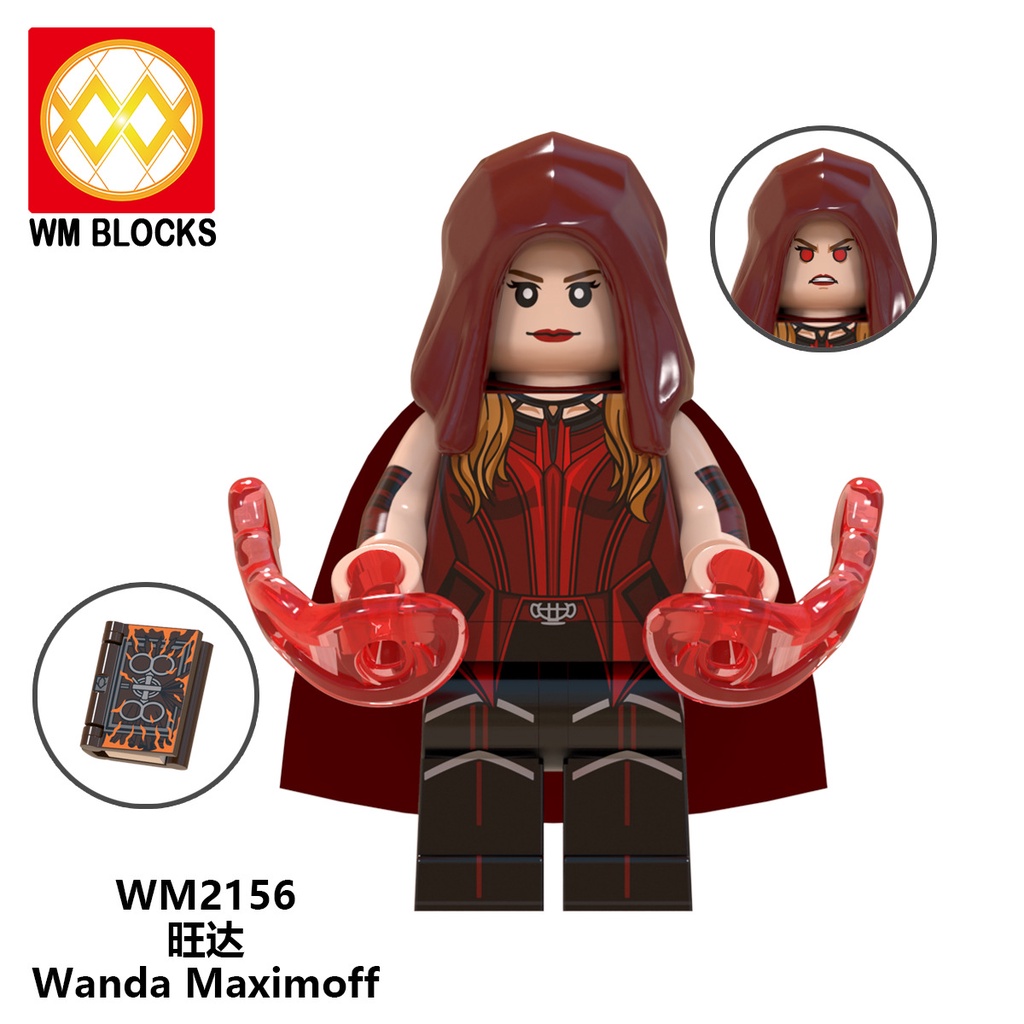 Minifigures Marvel DC Super Heroes Mẫu Nhân Vật Siêu Anh Hùng Wanda Vision WM6115 Mẫu Mới Siêu Đẹp