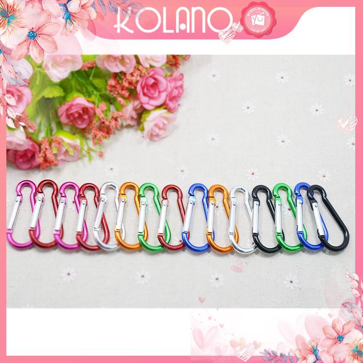 Móc khóa EDC carabiner KOLANO móc chìa khóa xe, móc balo du lịch, dã ngoại, phượt nhôm siêu bền HG-001091