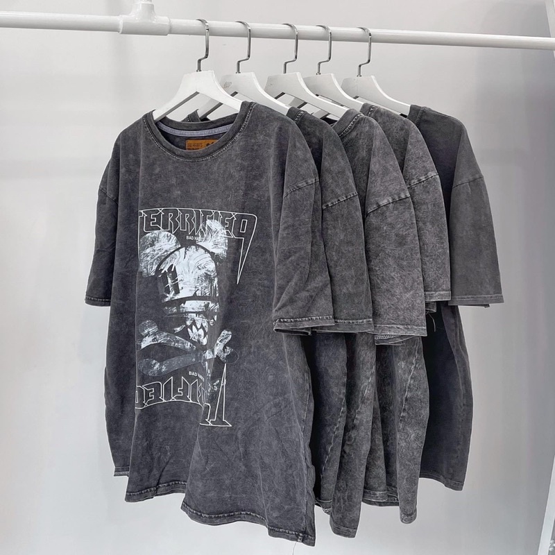 Áo Thun Tay Lỡ Unisex WASH Xám TERRI /Nam nữ unisex/FREESHIP 99K ❤️ Jaystoree