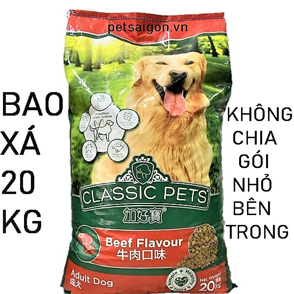 [CHÍNH HÃNG] BAO XÁ 20KG THỨC ĂN CLASSIC ADULT CHO CHÓ TRƯỞNG THÀNH (KHÔNG CÓ CHIA GÓI NHỎ)