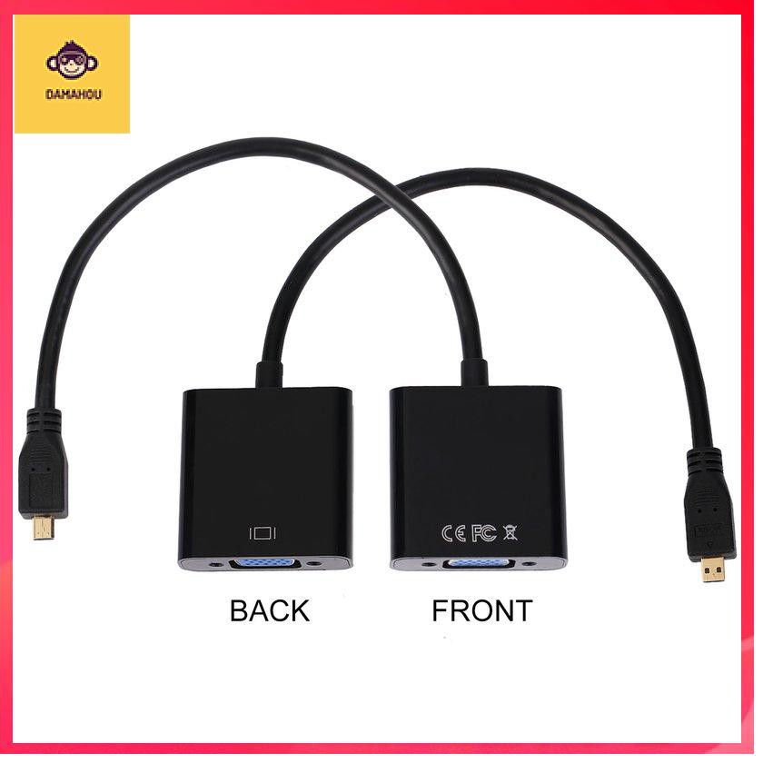 Bộ chuyển đổi cáp video 1080P Micro HDMI sang VGA Female cho máy tính xách tay PC