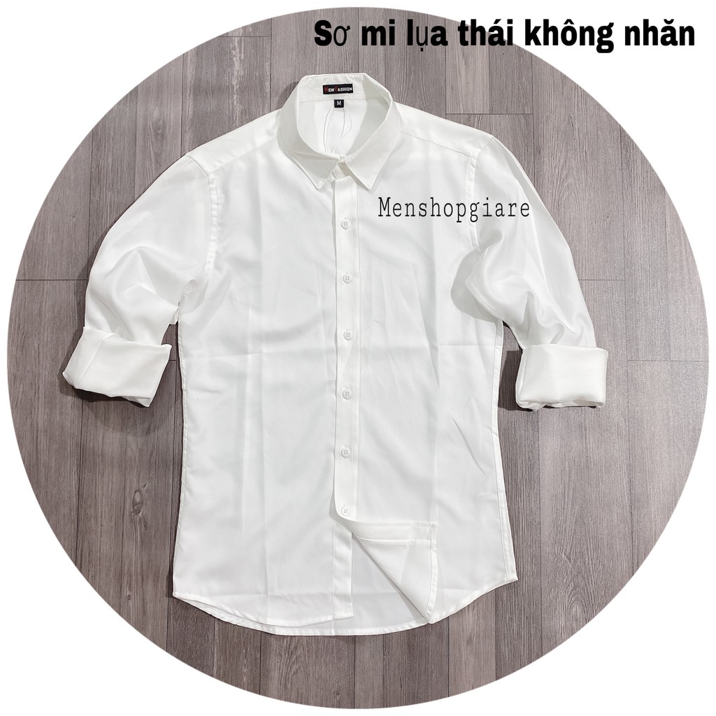 ÁO SƠ MI LỤA THÁI KHÔNG NHĂN HÀNG CHUẨN SỊN | BigBuy360 - bigbuy360.vn