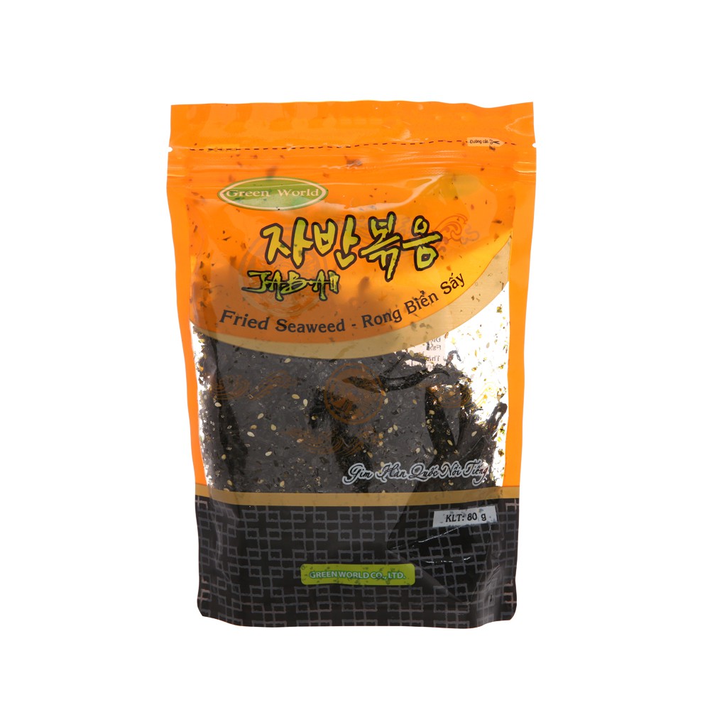 Rong biển sấy mè ăn liền Green World 80g