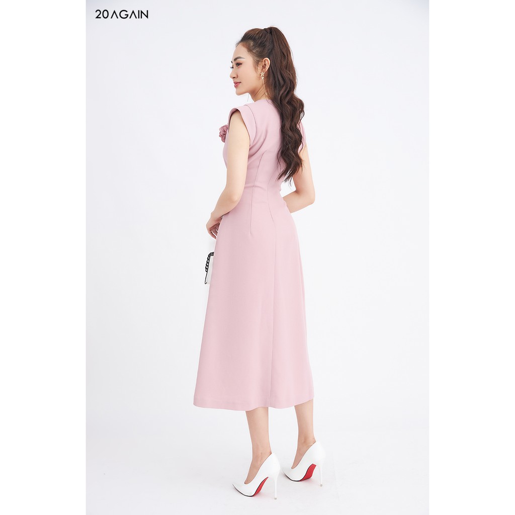 Đầm xòe chiết eo 20AGAIN DEA1200, đầm công sở thanh lịch, tôn dáng | BigBuy360 - bigbuy360.vn