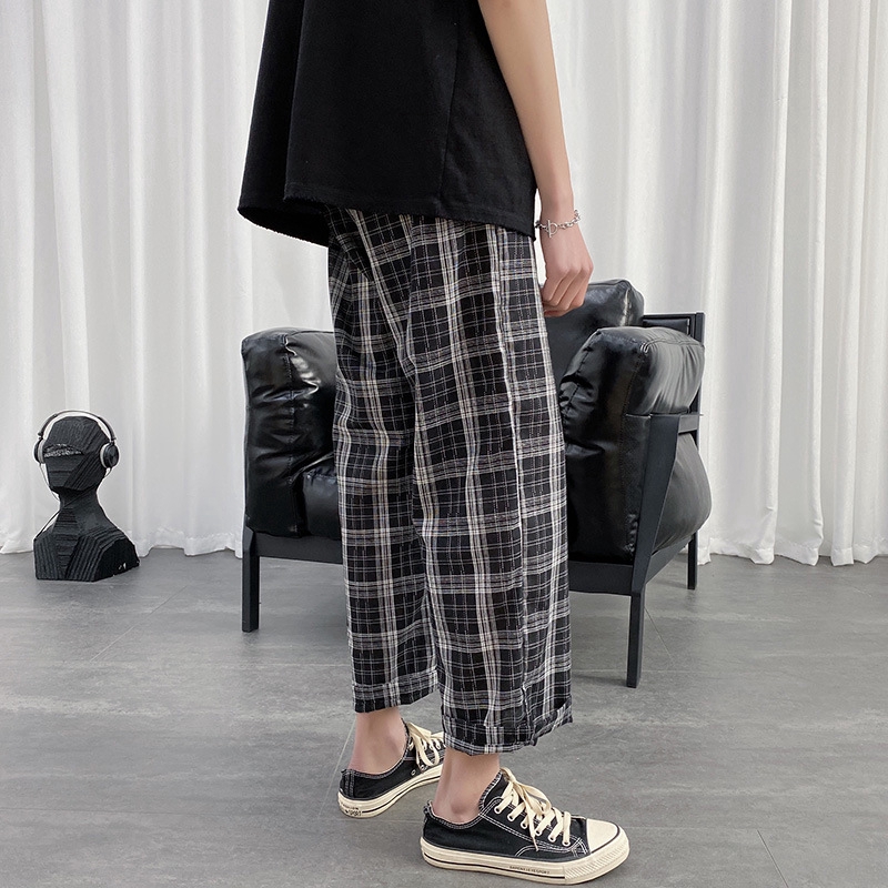 【COD】Korean style loose and handsome straight sports casual pants