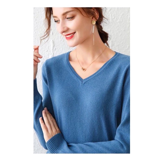 Áo len nữ FREDY cổ tim dài tay nữ, chất mềm mịn siêu ấm và giữ form  A97 | BigBuy360 - bigbuy360.vn