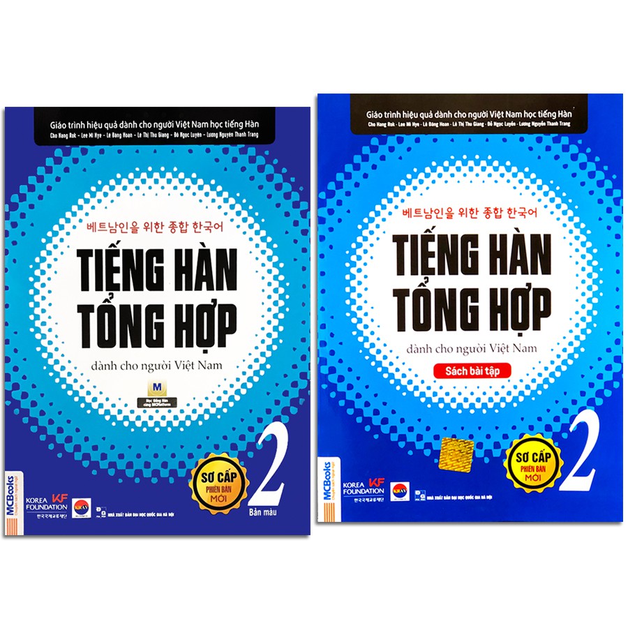 Sách - Combo Tiếng Hàn Tổng Hợp Dành Cho Người Việt Nam - Sơ Cấp 2 Phiên Bản Mới (4 Màu) + Bài Tập (Combo, lẻ tùy chọn)