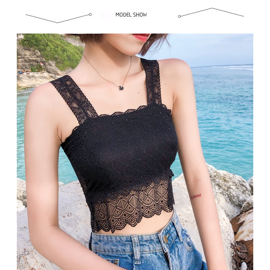 Áo ren hai dây thiết kế trẻ trung quyến rũ dành cho nữ | BigBuy360 - bigbuy360.vn