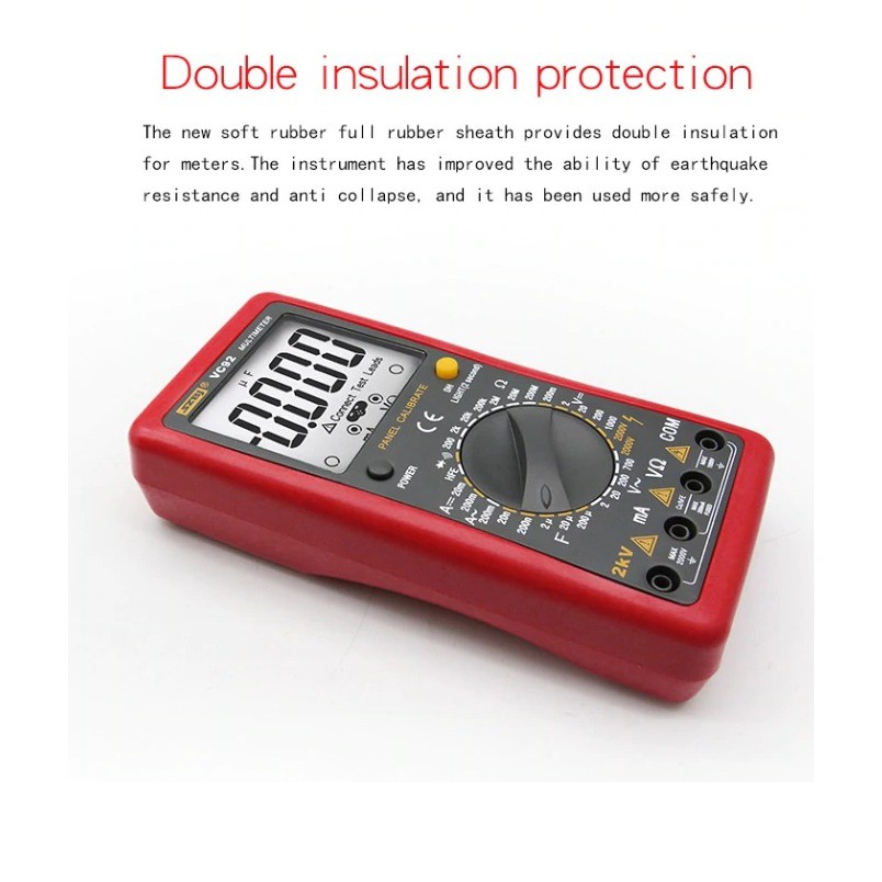 Đồng hồ vạn năng kỹ thuật số đo AC DC 2000v SZBJ VC92