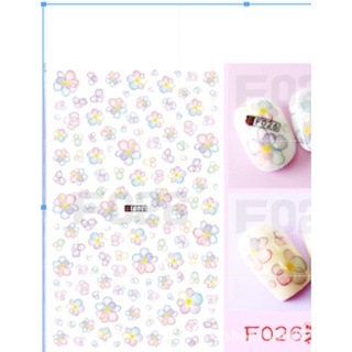 Sticker Dán Móng Hình Nơ, Chữ
