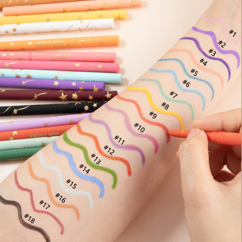 Bút Kẻ Mắt Dạng Gel Chống Nước Ngòi 6mm Mềm Mịn Lên Màu Cực Chuẩn