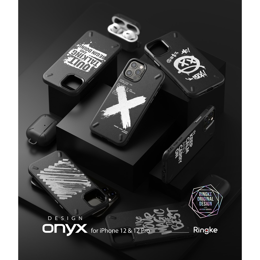 Ringke Onyx Design, iPhone 12 Mini 12 12 Pro 12 Pro Max [Onyx Design] Ringke Vỏ bền Bảo vệ linh hoạt Vỏ bền