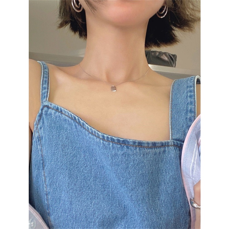 Đầm Yếm Denim Thiết Kế Đơn Giản Thời Trang Mùa Xuân Cho Nữ đầm bầu váy nữ váy bé gái váy dài chân váy dài váy nữ chân váy dài