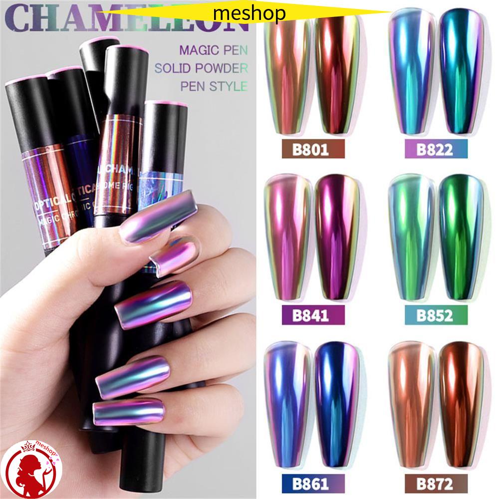 ❦Tôi❦ Bút Trang Trí Móng Tay Hiệu Ứng Gương Hai Công Dụng Tia UV Gel Chrome