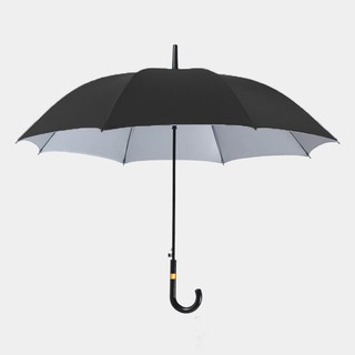 Ô dù đen trơn cán dài viền vàng 1m cỡ lớn tiện lợi dùng được nhiều người - Muasamhot1208