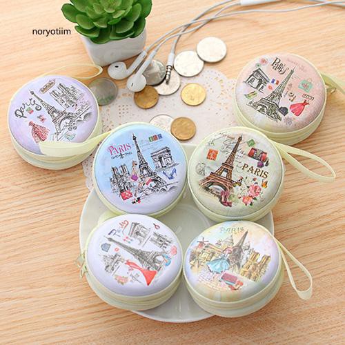 Túi đựng chìa khóa , tai nghe hình tròn hoạt hình dễ thương