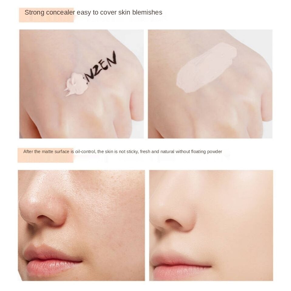 Kem nền BB che khuyết điểm dạng lỏng dưỡng ẩm kiềm dầu lâu trôi trang điểm tông da tự nhiên | BigBuy360 - bigbuy360.vn