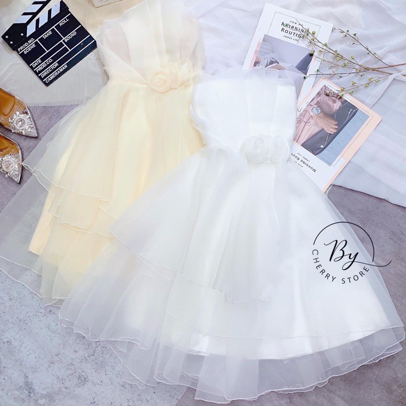 [VIDEO+ẢNH THẬT] V29 VÁY THIẾT KẾ DỰ TIỆC, DẠ HỘI KỶ YẾU PROM, ĐẦM TRẮNG CÔNG CHÚA CUP NGỰC