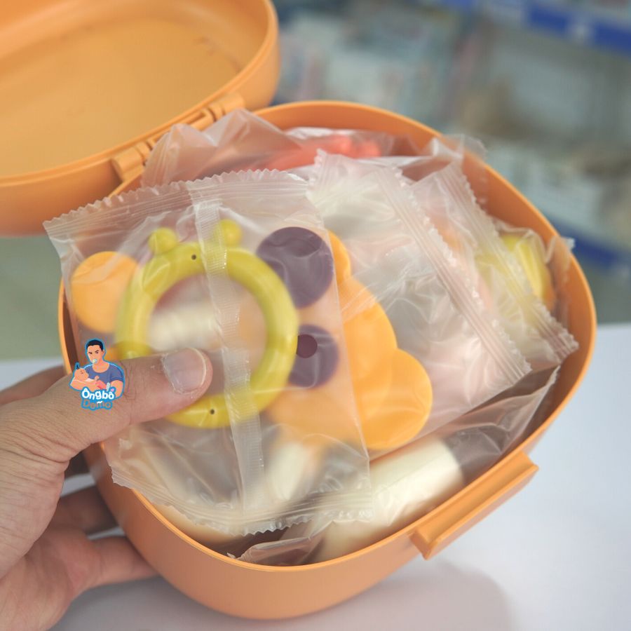 Bộ xúc xắc Chuột Dumoon 10 chi tiết, đồ chơi gặm nướu cho bé - Ongbodemo
