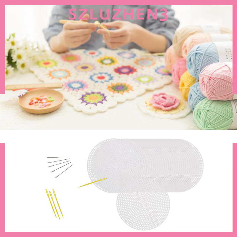 [SmartHome ] Round Plastic Canvas Sheets for Embroidery Cross Stitch Needlepoint