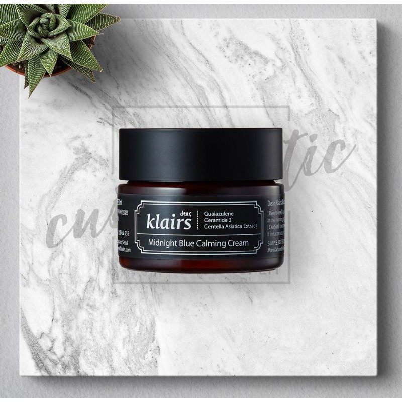 [LỌ KEM ĐEN] Kem Dưỡng Ẩm, Làm Dịu Da Ban Đêm Klairs 30ml Midnight Blue Calming Cream Mĩ Phẩm Gía Sỉ 89