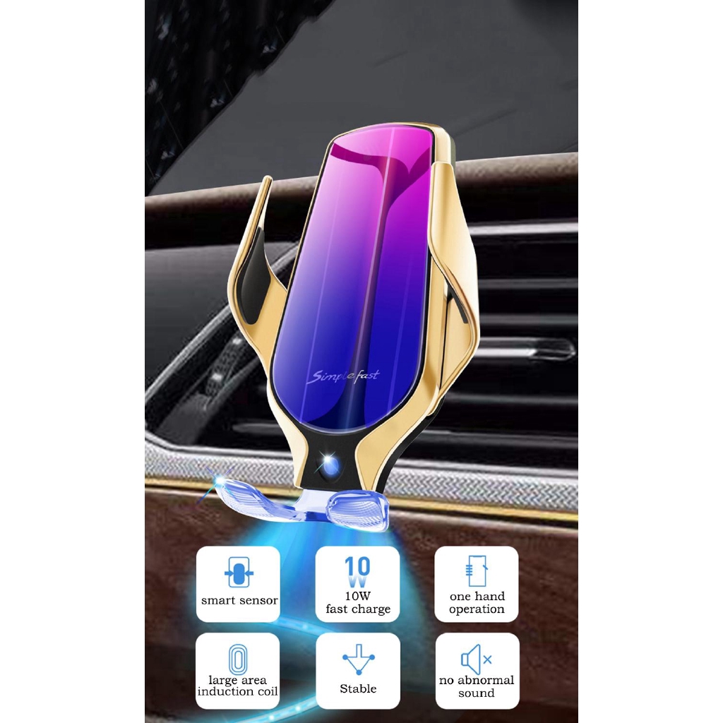 Thông minh cảm biến xe không dây Sạc Chủ nhanh sạc không dây cho iphone XR XS X Huawei Mate20Pro P30Pro