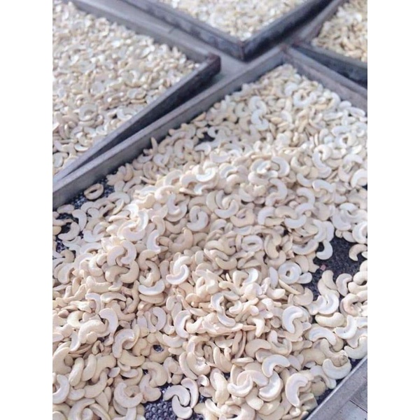 500g Hạt điều tươi nhân trắng (hạt điều nấu sữa), làm bánh Loại Vỡ đôi - Raw Cashew