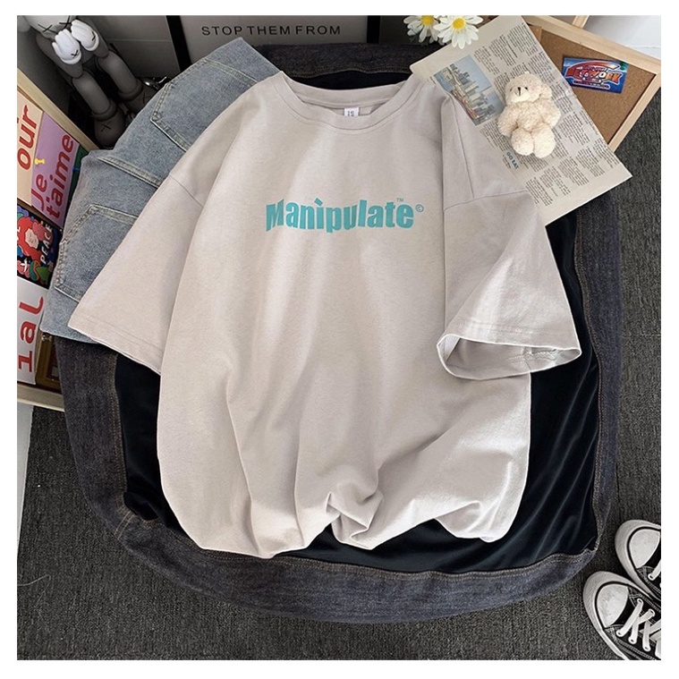 [Rẻ vô địch] Áo thun cotton tay lỡ dáng rộng unisex freesize 38-65kg -Manipulate