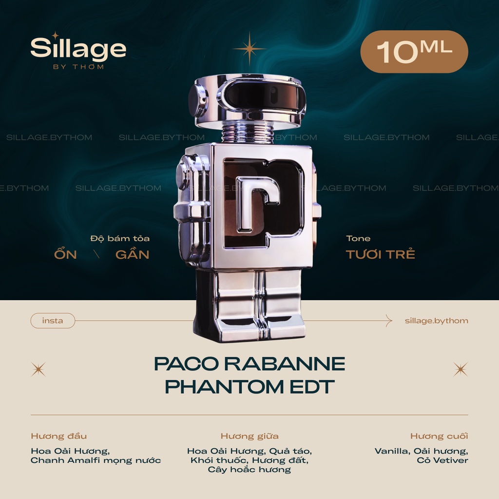 PACO RABANNE PHANTOM EDT | Mẫu thử nước hoa nam