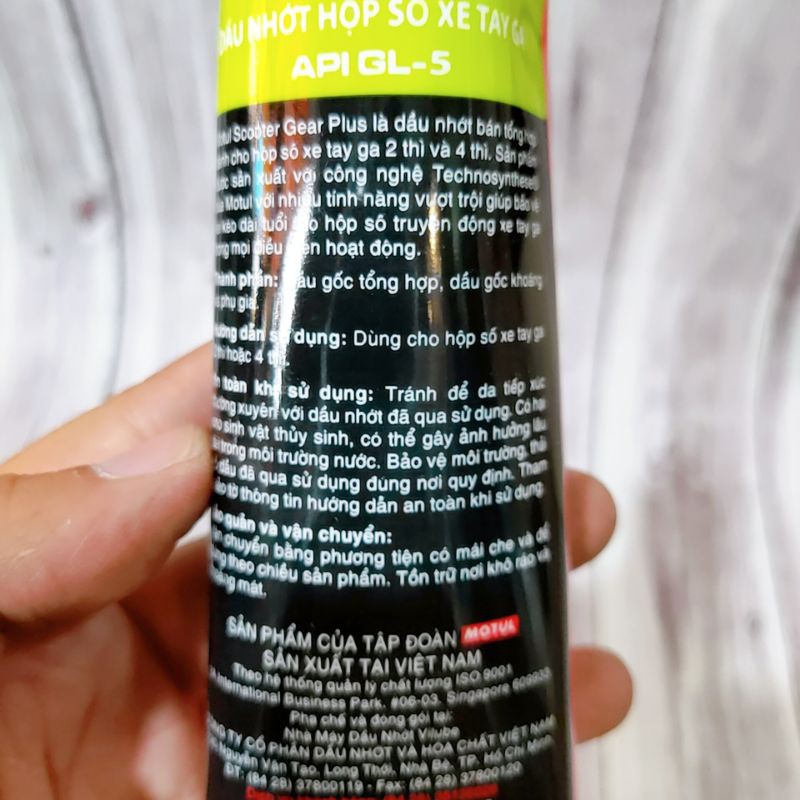 Nhớt hộp số , láp tay ga cao cấp Motul 80w90 120ml