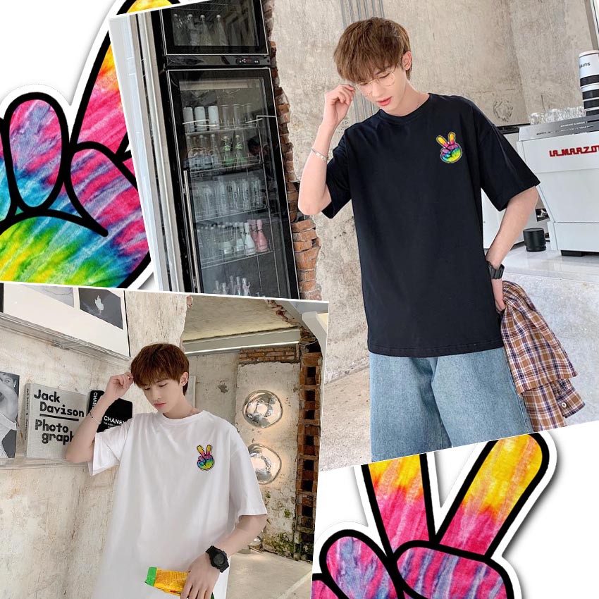 Áo thun tay lỡ form rộng unisex nam nữ TheWay oversize basic tee, áo phông trắng tay lỡ form rộng ulzzang