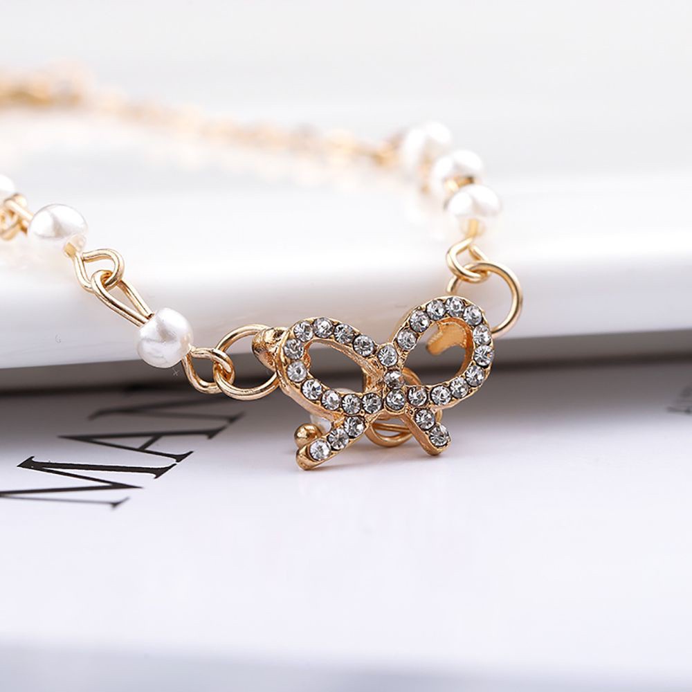 Vòng tay hợp kim đính hạt ngọc trai giả phong cách Hàn Quốc thời trang tinh tế cho nữ