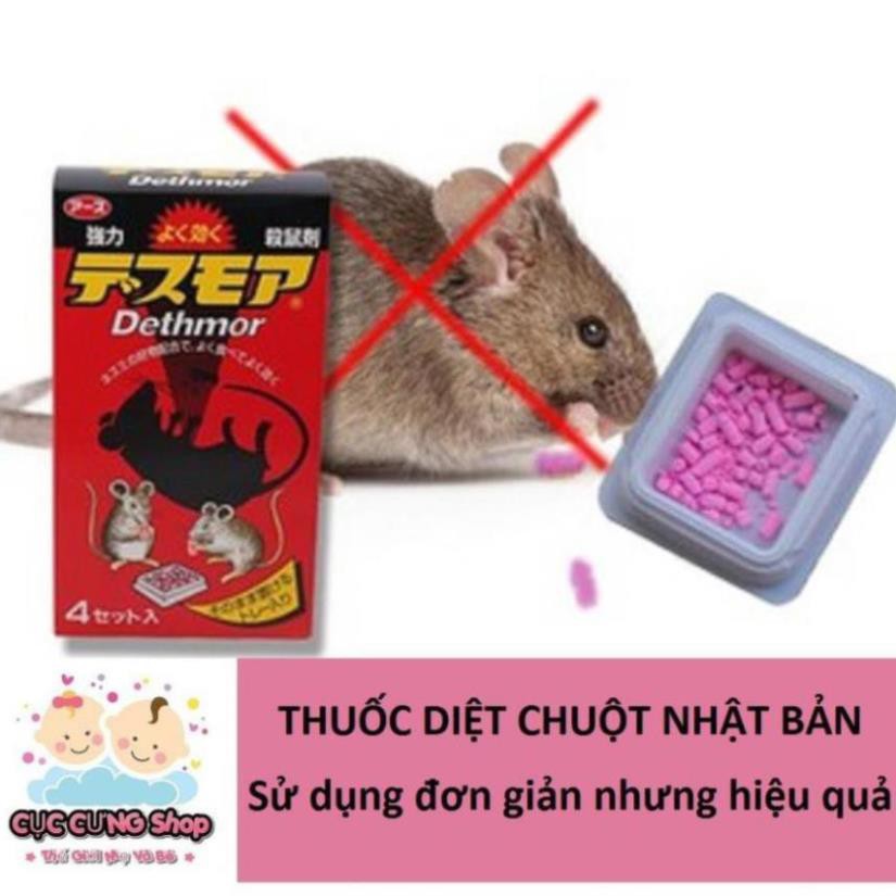 Thuốc diệt chuột Dethmor 4 vỉ dạng viên nội địa Nhật Bản Maneki