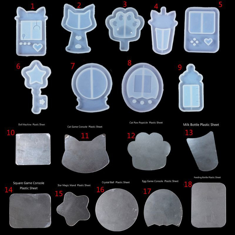 Khuôn Silicone Làm Mặt Dây Chuyền Hình Bàn Chân Mèo Xinh Xắn