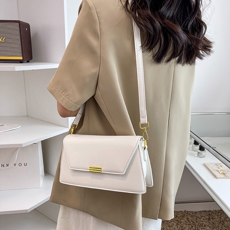 Túi đeo chéo IELGY hình vuông nhỏ màu sắc đơn giản có khóa từ thời trang cho nữ