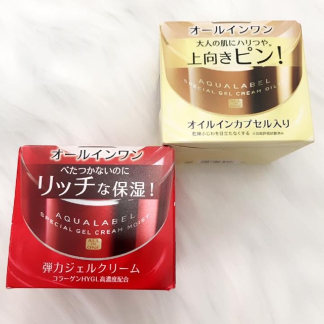 Kem dưỡng da Shiseido Aqualabel 5in1 sẵn 2 màu