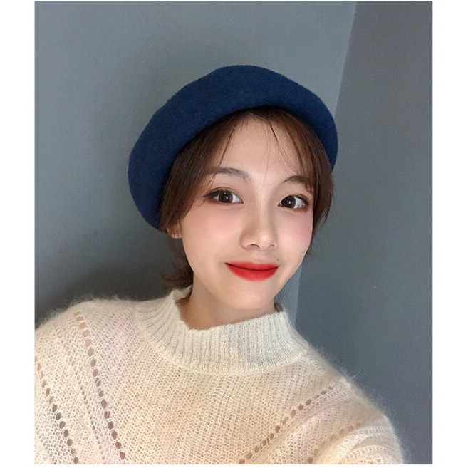 Mũ Nồi Màu Trơn Giữ Ấm Mùa Đông Dành Cho Nữ