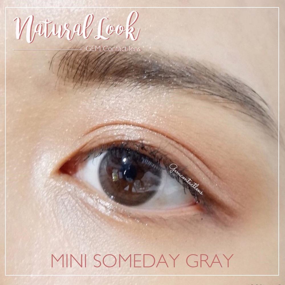 Áp Tròng Không Giãn MINI SOMEDAY GRAY Ẩm Cao 55% HSD 6 Tháng Lens Xám Tự Nhiên Đi Học Đủ Độ Có Lệch Phù Hợp Mắt Nhạy Cảm