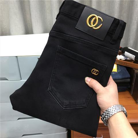 Quần jean Dài Màu Đen Thiết Kế Mỏng Thời Trang Mùa Thu Đông Theo Phong Cách Hàn Quốc Dành Cho Nam