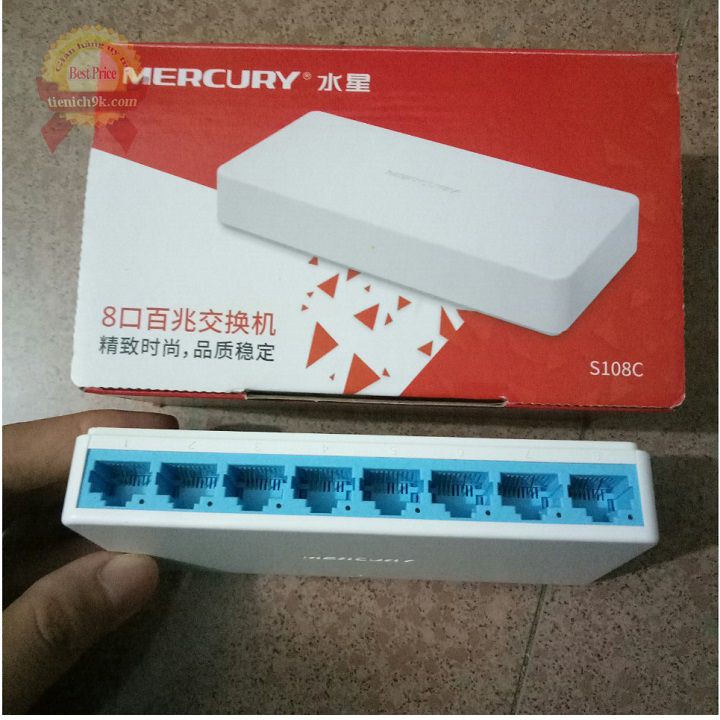 Switch thiết bị chia mạng 8 cổng Lan Hub router Mercury S108C tốc độ cao – Bảo hành 24 tháng